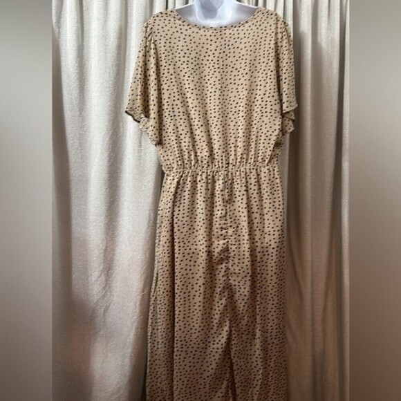 Hayden Los Angeles Beige Tan Black Nude
Polka Dot Boho‎ Lined Maxi Dress Sz 1 XL - Picture 6 of 12
